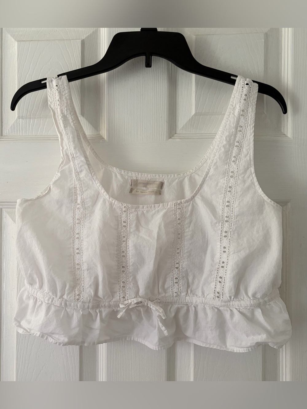 Urban Outfitters White Eyelet Crop Camisole